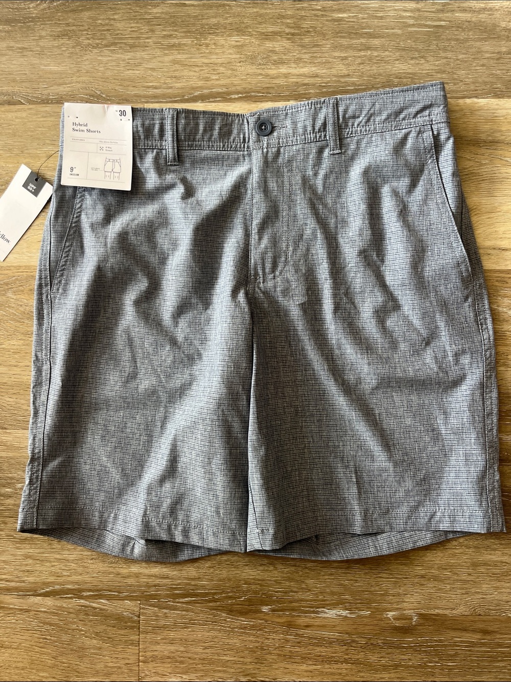 NWT Goodfellow & Co Men's Hybrid Swim Shorts UPF50+ Blue/Grey Size 30